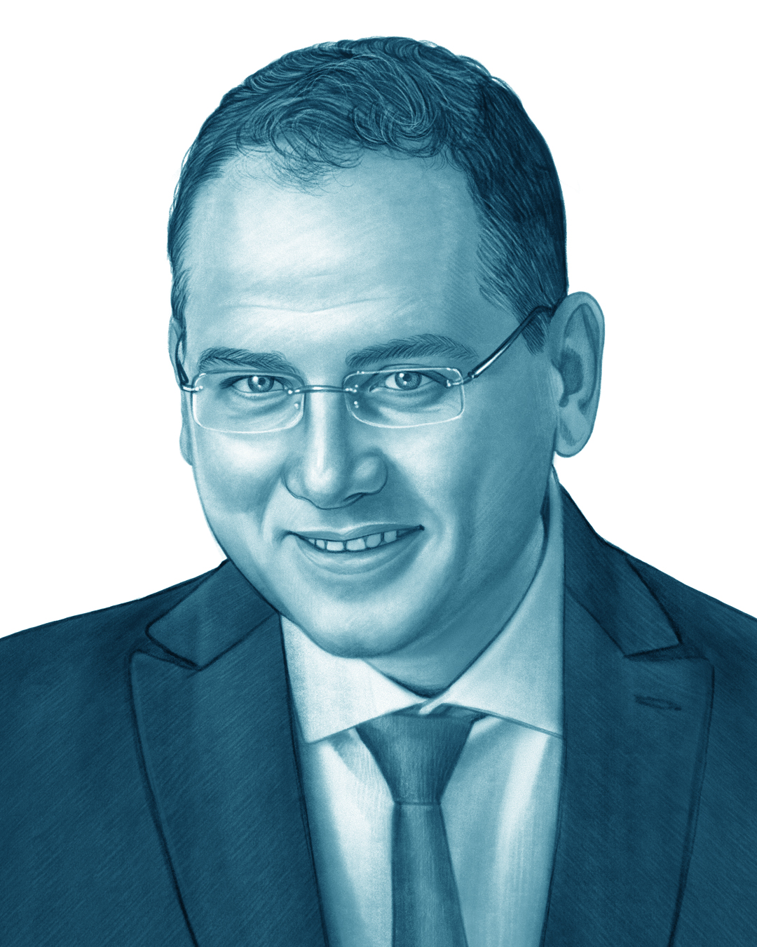 Portrait of Arian Pano wearing a dark blazer and white shirt, smiling warmly against a plain background.