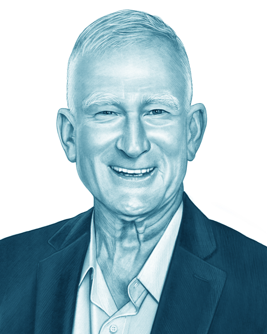 Portrait of Franklin Pratt wearing a dark blazer and light shirt, smiling confidently against a plain background.