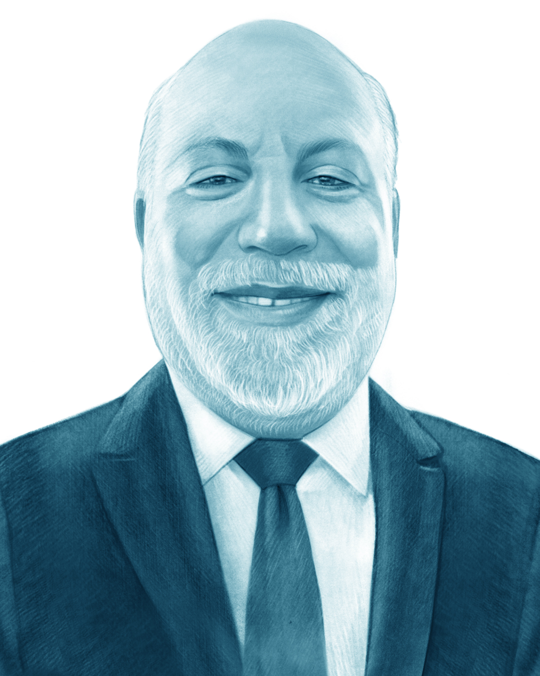 Portrait of Richard Evan Greenberg wearing a dark blazer and white shirt, smiling confidently against a light background.