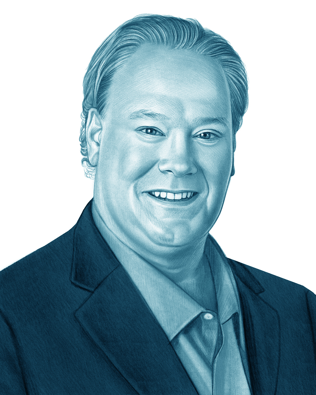 John Macor, Altanine team member, smiling in a professional headshot with a neutral background, wearing a dark suit and blue shirt.